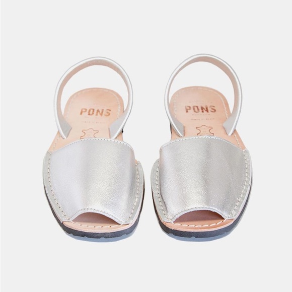 Silver Pons Leather Sandals - Picture 2 of 9